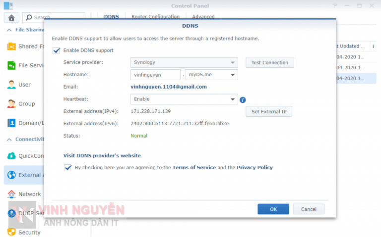 Ddns synology как настроить роутер