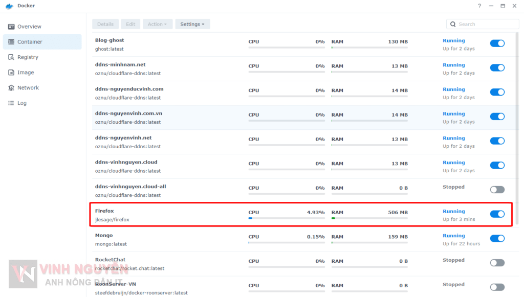 Cài đặt Firefox trên Synology NAS