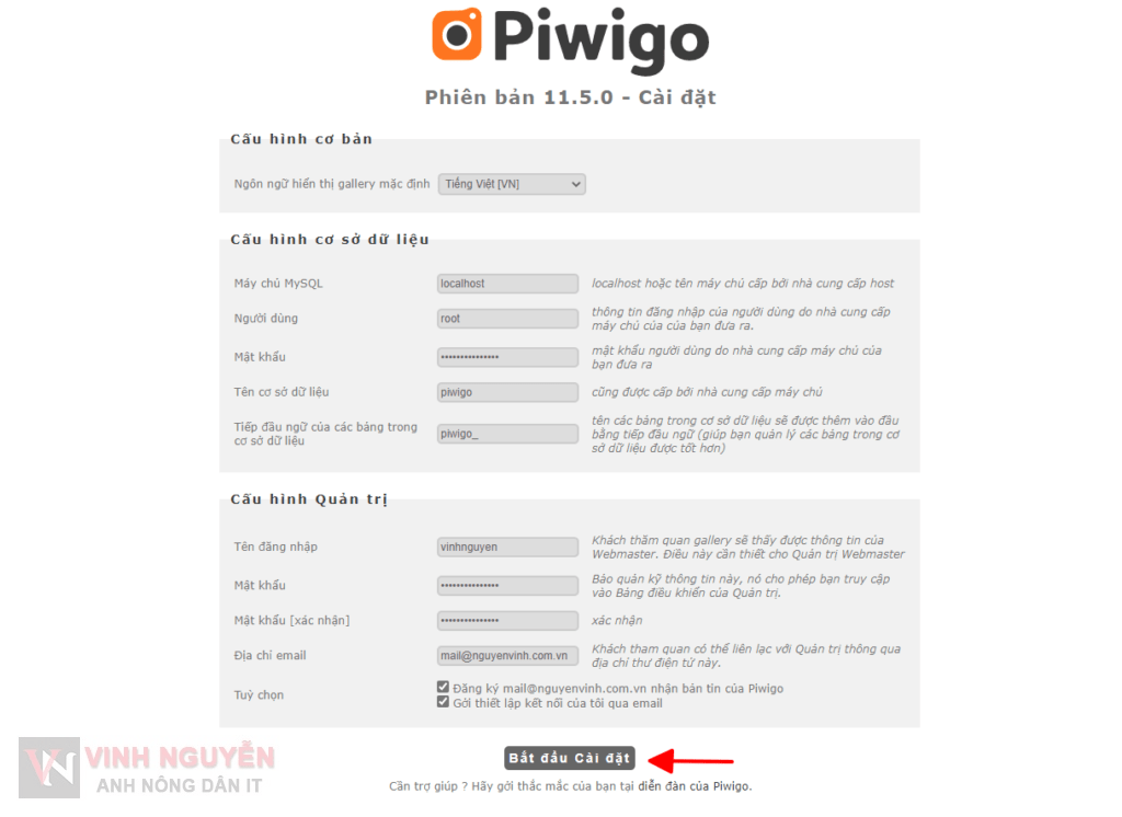 Hướng dẫn cài đặt Piwigo trên Synology NAS