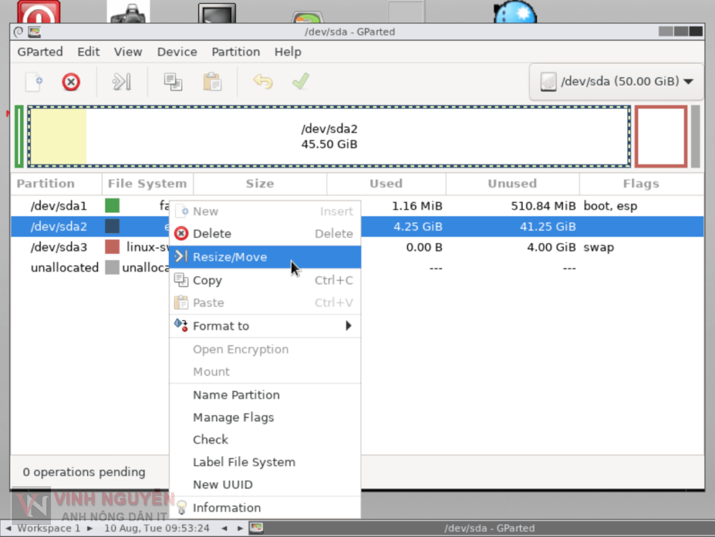 OpenMediaVault (OMV) GParted