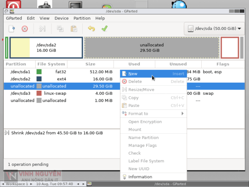 OpenMediaVault (OMV) GParted