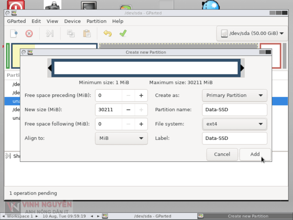 OpenMediaVault (OMV) GParted