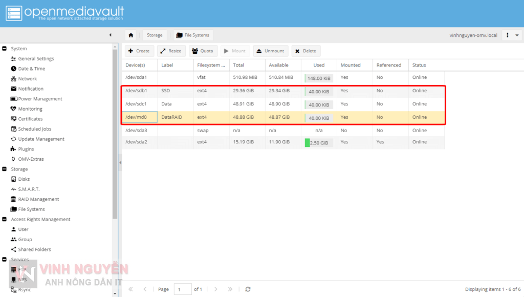 OpenMediaVault (OMV) RAID