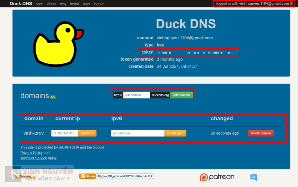 Openmediavault (OMV) - DuckDNS