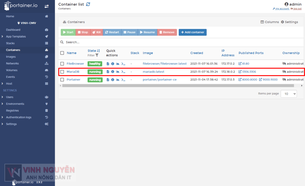 OpenMediaVault (OMV) – MariaDB & phpMyAdmin