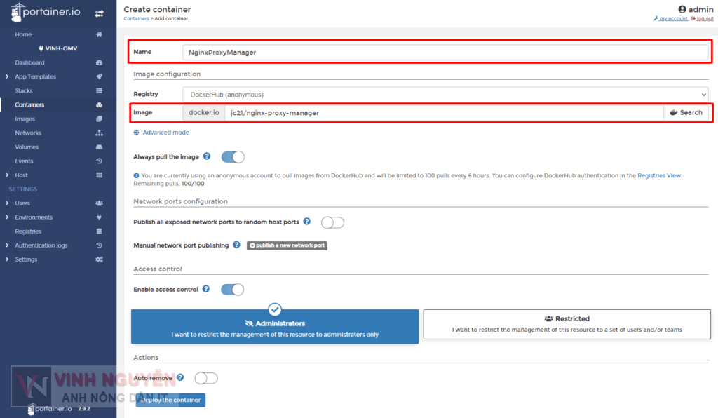 OpenMediaVault (OMV) – Nginx Proxy Manager