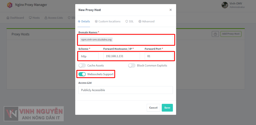 OpenMediaVault (OMV) – Nginx Proxy Manager