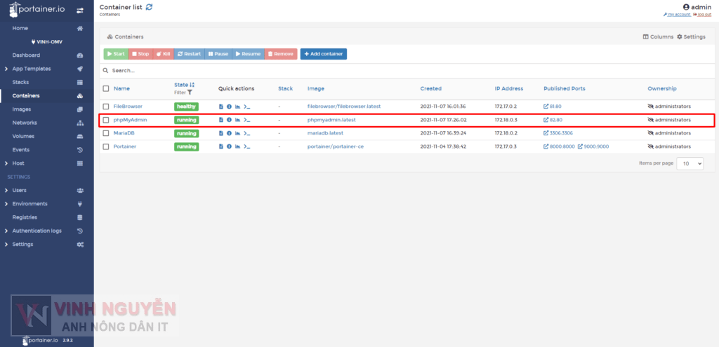 OpenMediaVault (OMV) – MariaDB & phpMyAdmin
