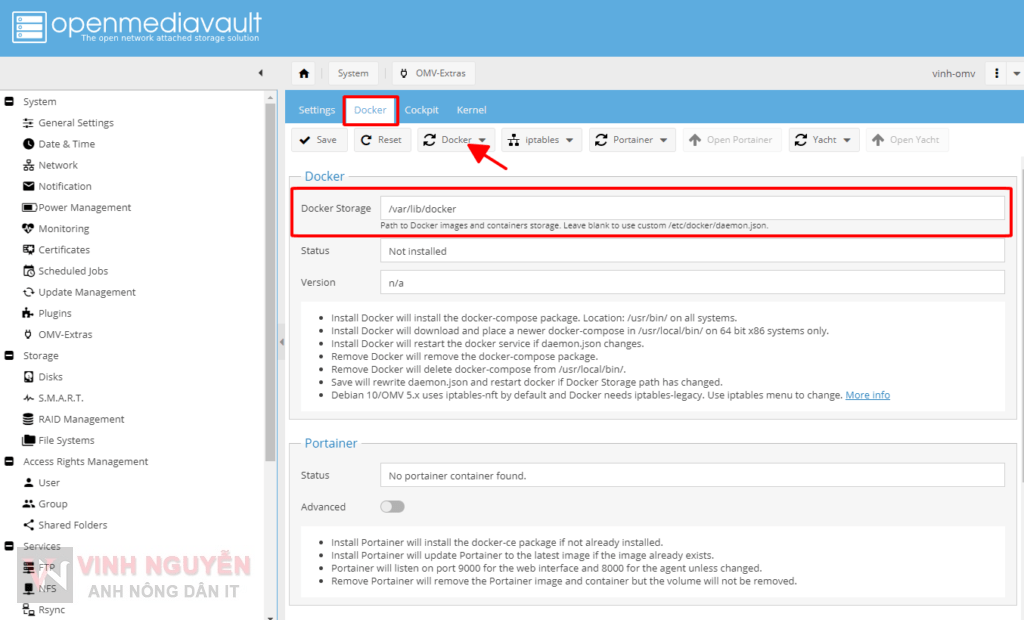 OpenMediaVault (OMV) Docker