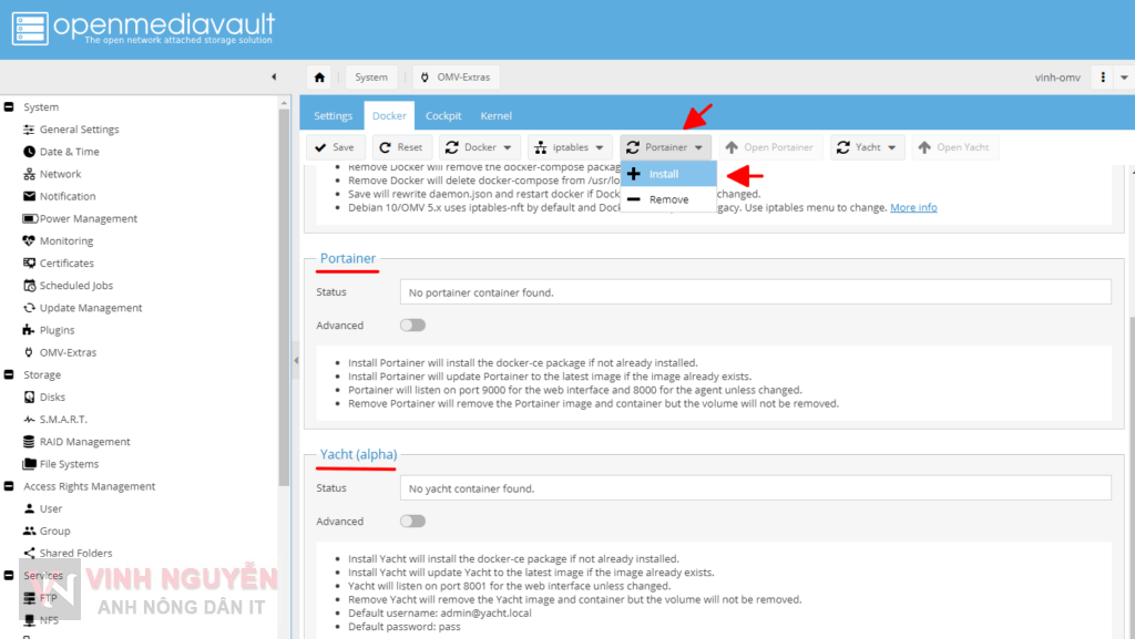 OpenMediaVault (OMV) Docker