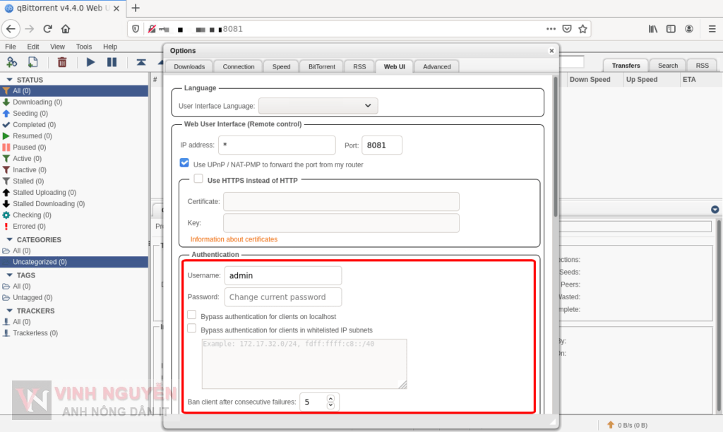 OpenMediaVault (OMV) - QBittorrent