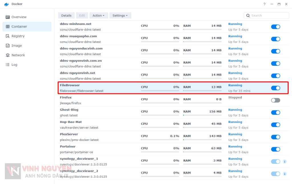 Synology NAS File browser
